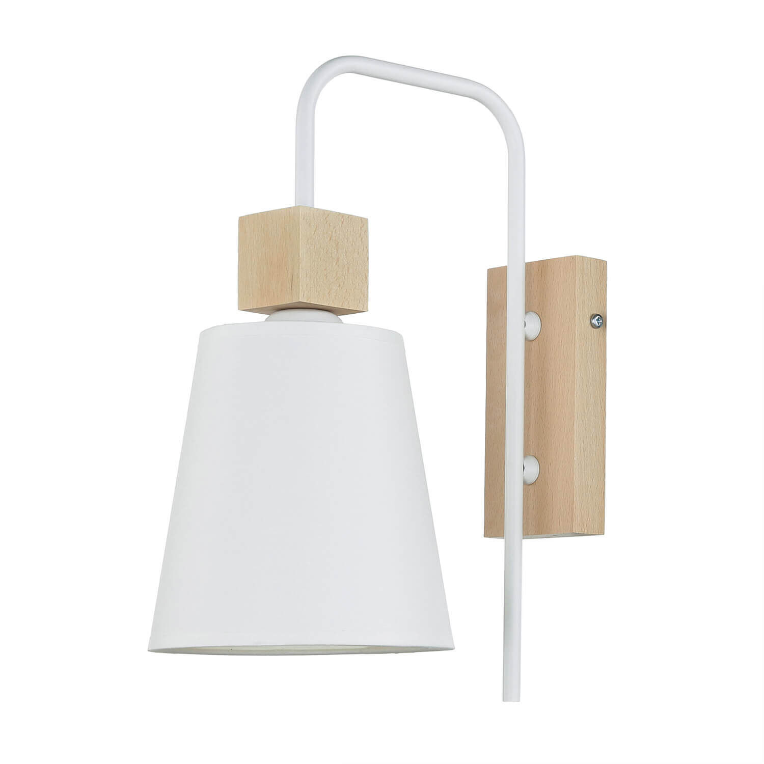 Applique Abat-jour Blanc Bois Scandinave REILLY Lampe