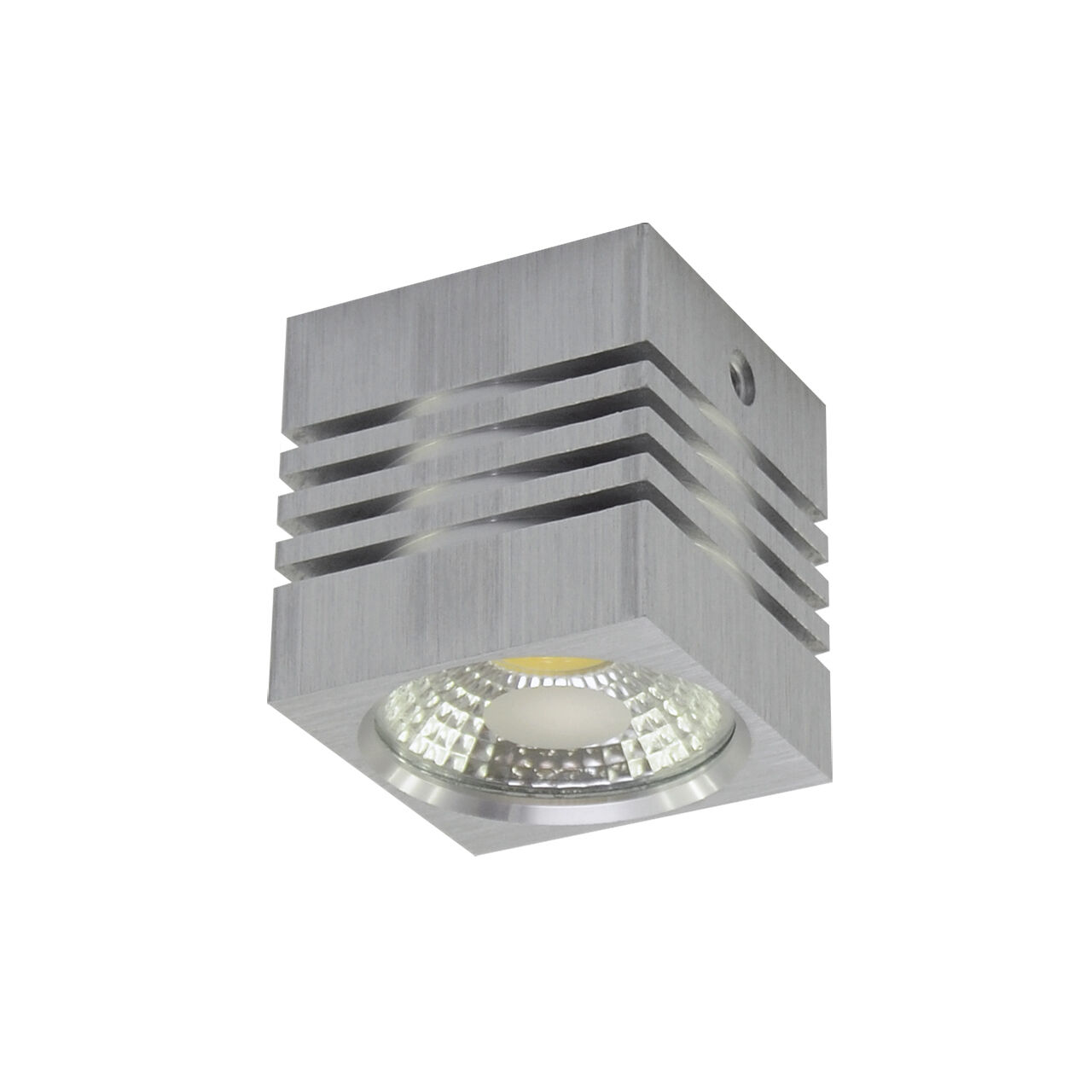 Plafonnier LED 5,5 cm de large en saillie en argent petit