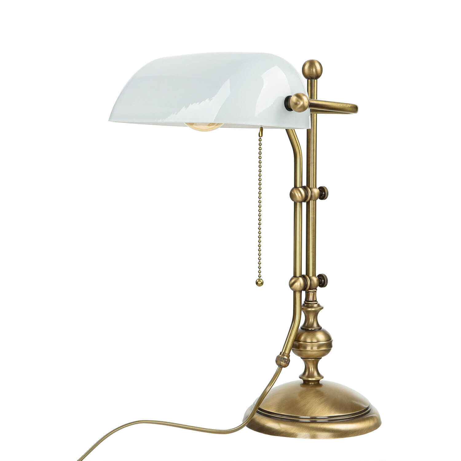 Lampe de table laiton en bronze avec verre Premium