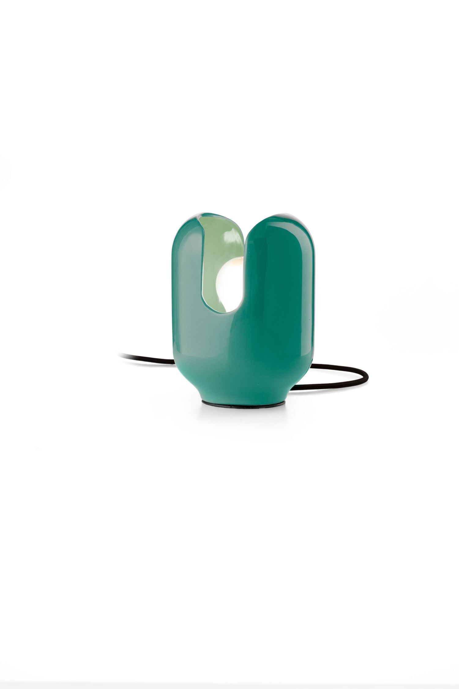 Lampe de chevet céramique 14,5 cm de large 20 cm de haut Turquoise