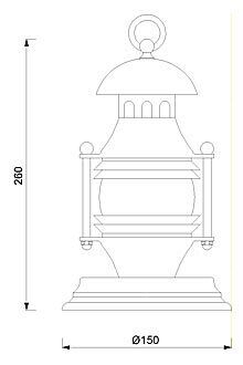 Elégante lampe de table blanc laiton Maritim AQUARIA