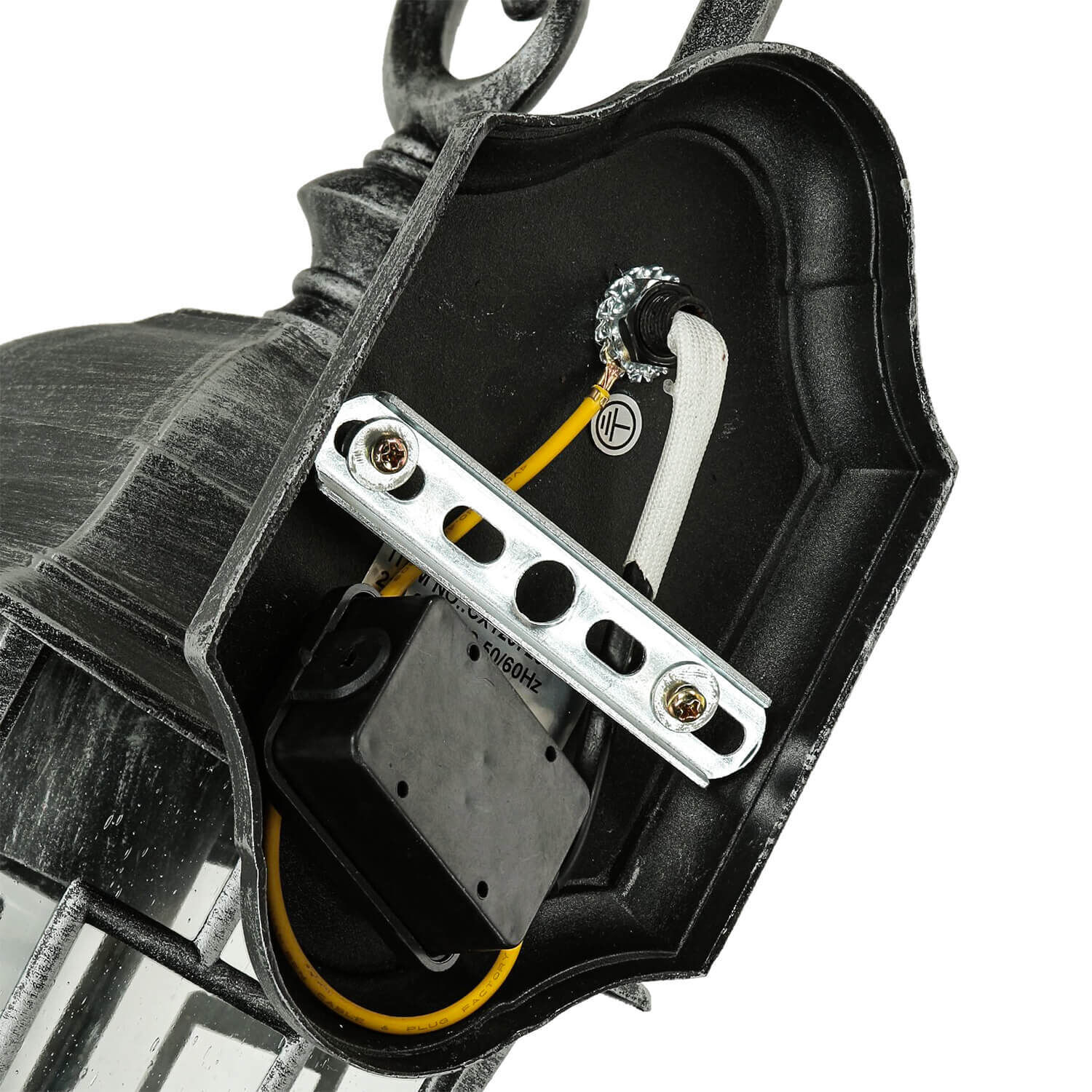 Außen Wandleuchte E27 FRIESEN rustikal Silber Antik Zubehor, Riemen