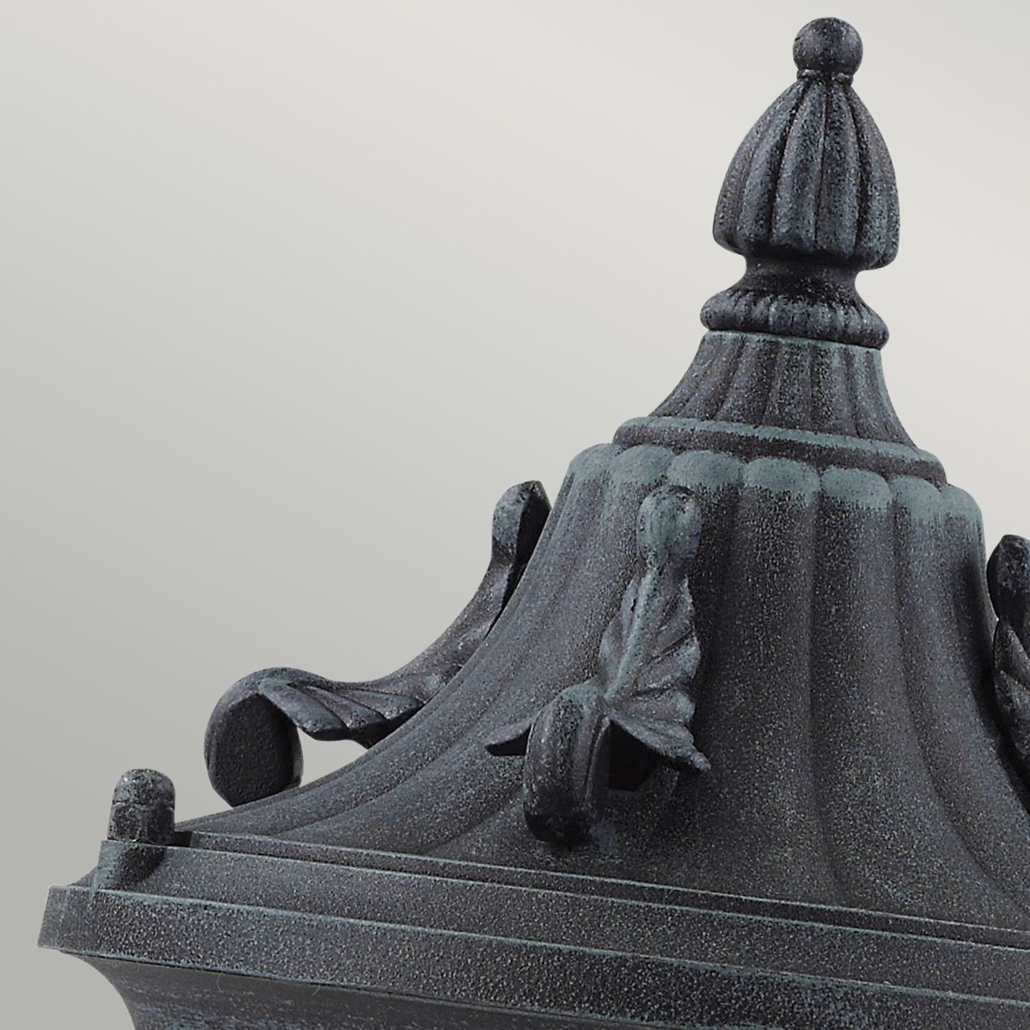 Lampe de socle Vintage Rustique Noir Vert antique 41 cm