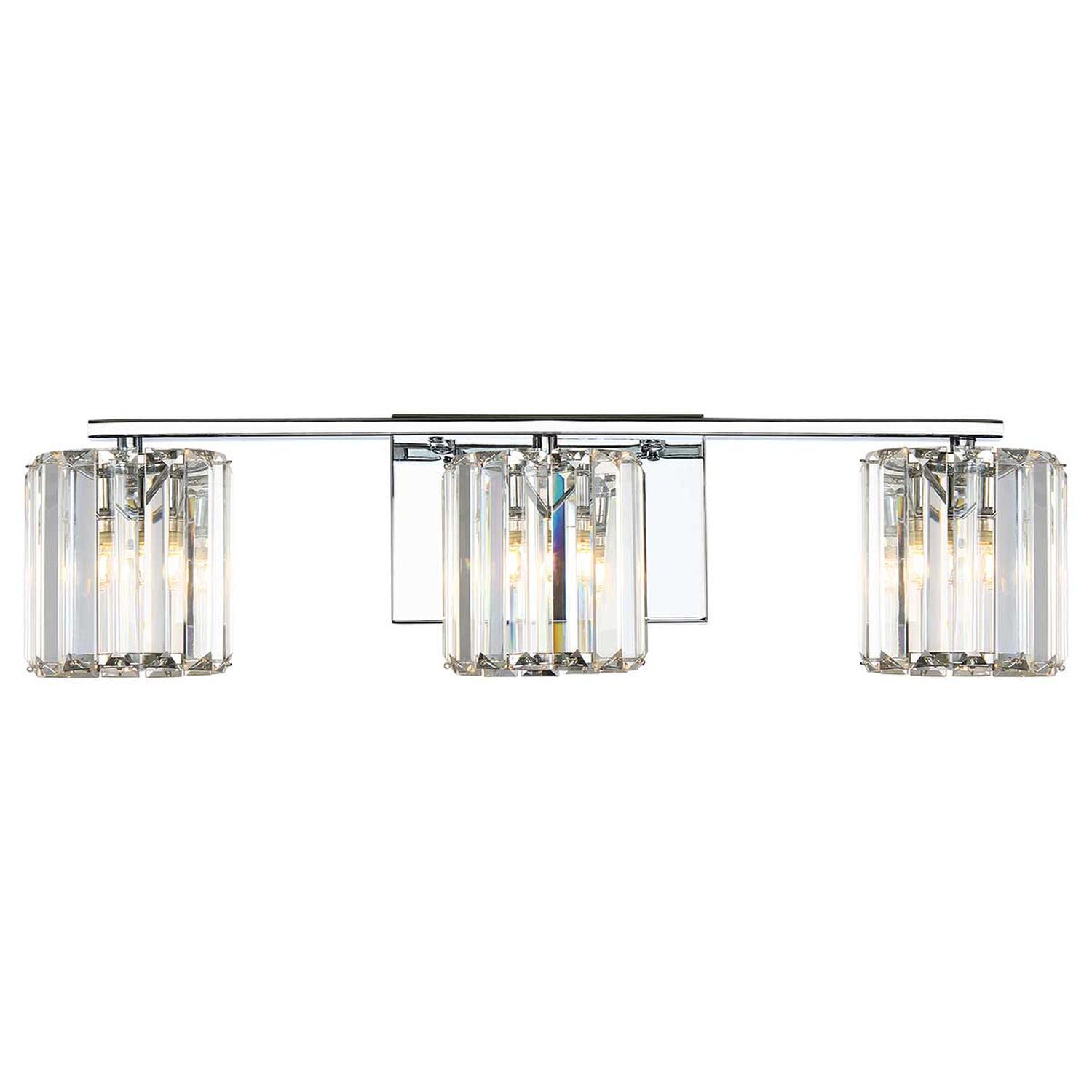 Applique salle de bain avec 3x LED G9 cristal IP44 chrome