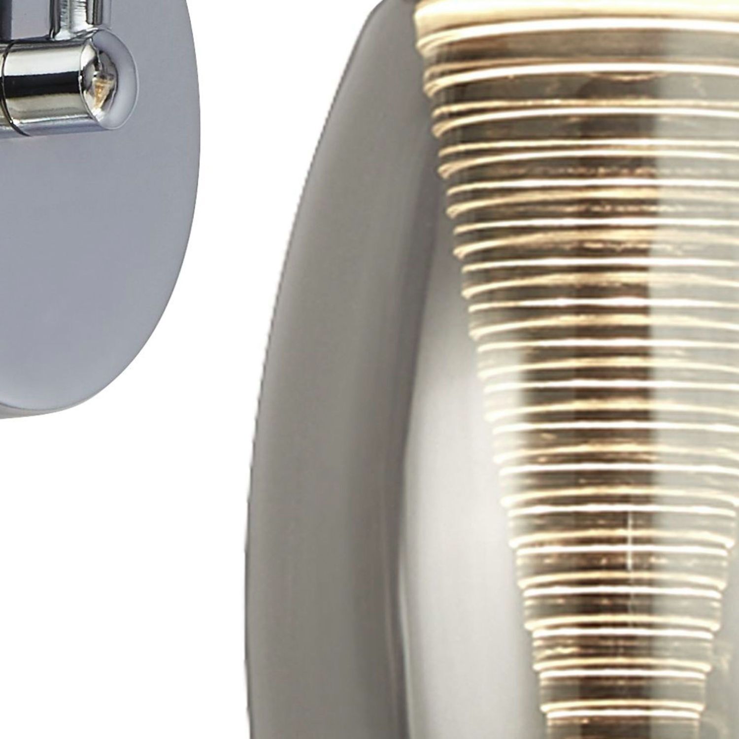 Applique LED avec interrupteur verre fumé 3000 K 202 lm