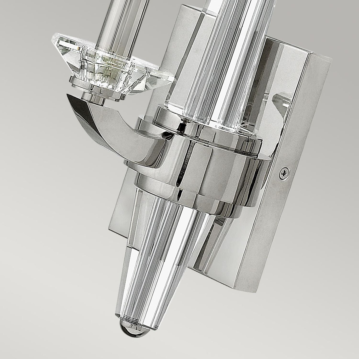 Lampe murale métal cristal 45 cm de haut E14 HARLOW