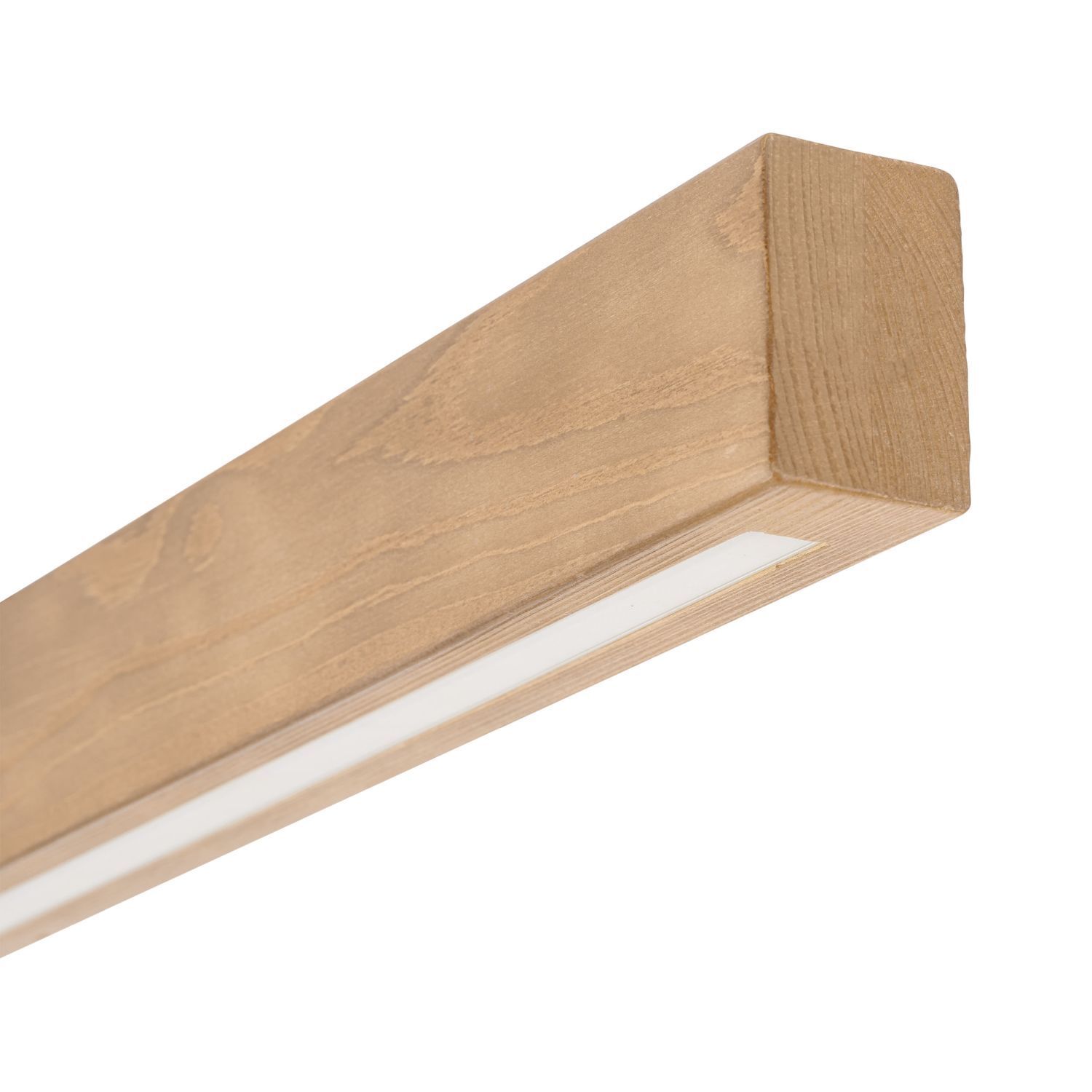 Plafonnier LED bois métal 96 cm de long H : 16,5 cm 3000 K Holz, Schnittholz, Sperrholz
