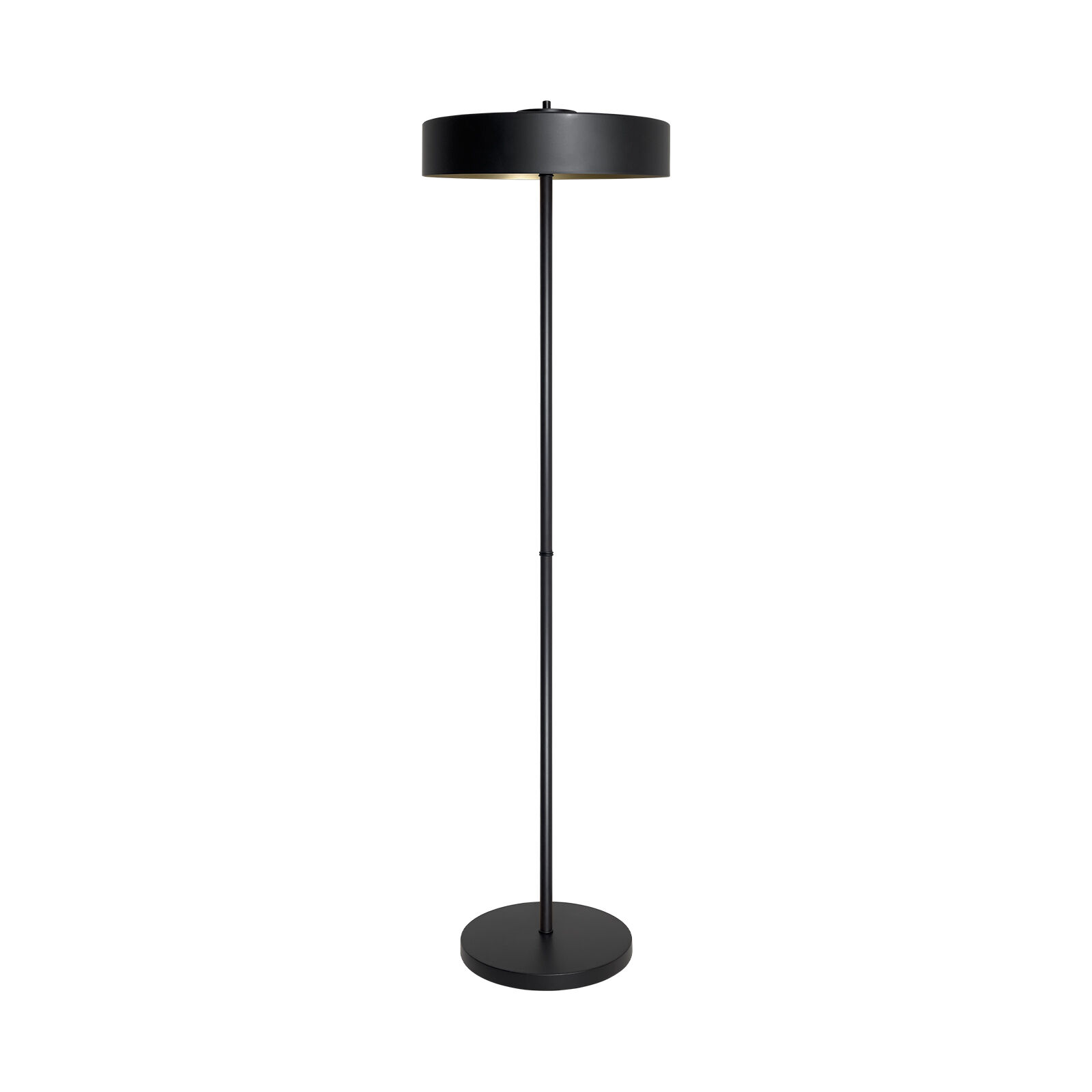 Lampadaire petit 148,5 cm laiton fer en noir or