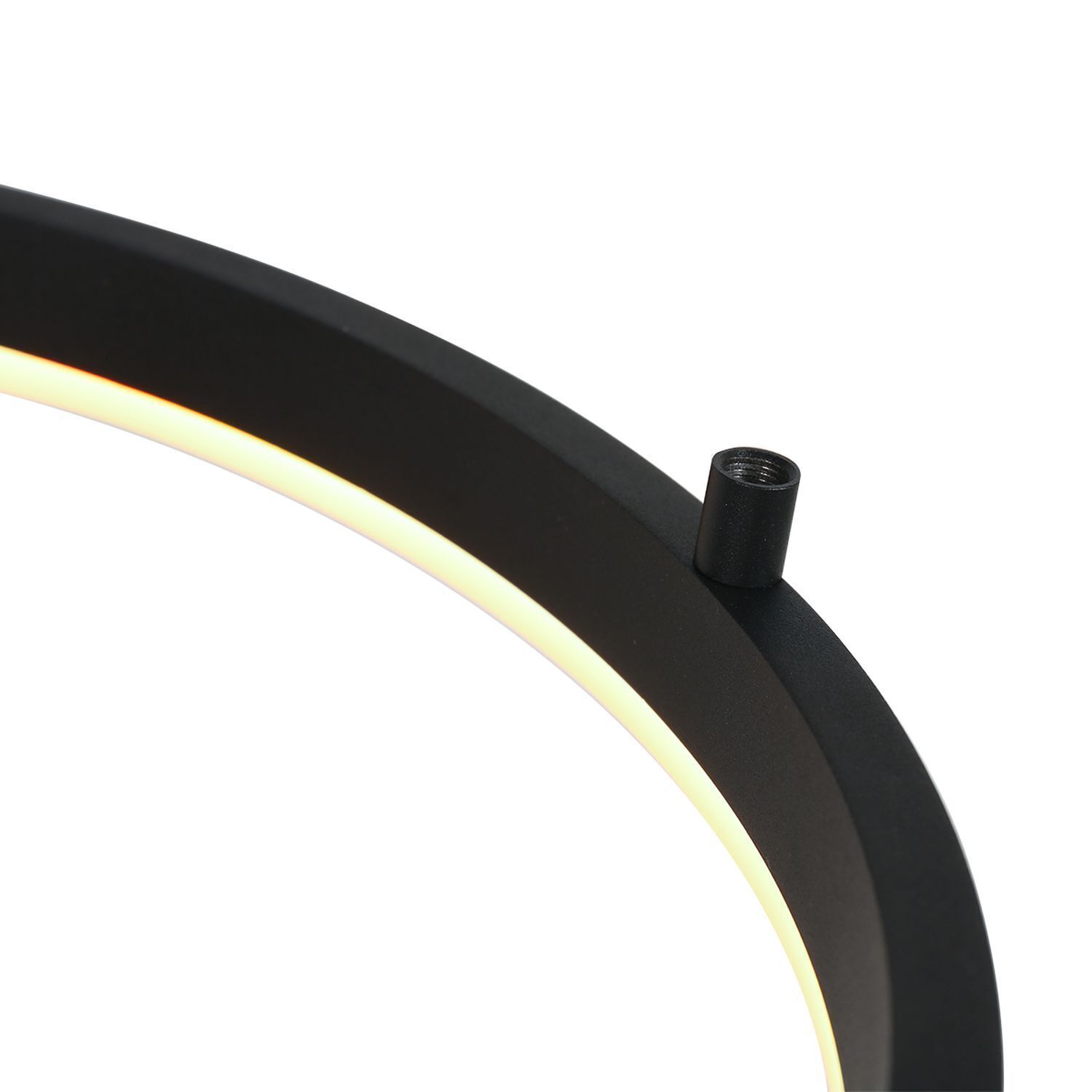 Applique décorative LED Métal Noir L:40 cm Ring