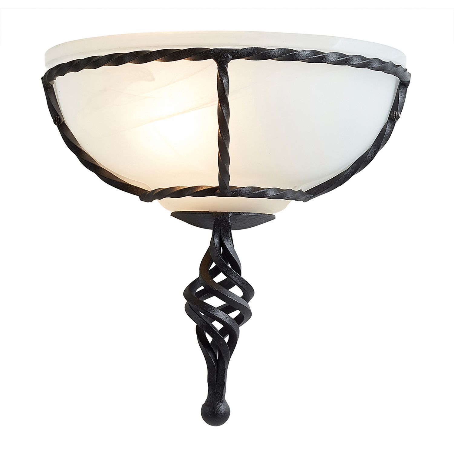 Applique ANOUK Noir L:26cm Rustique Lampe