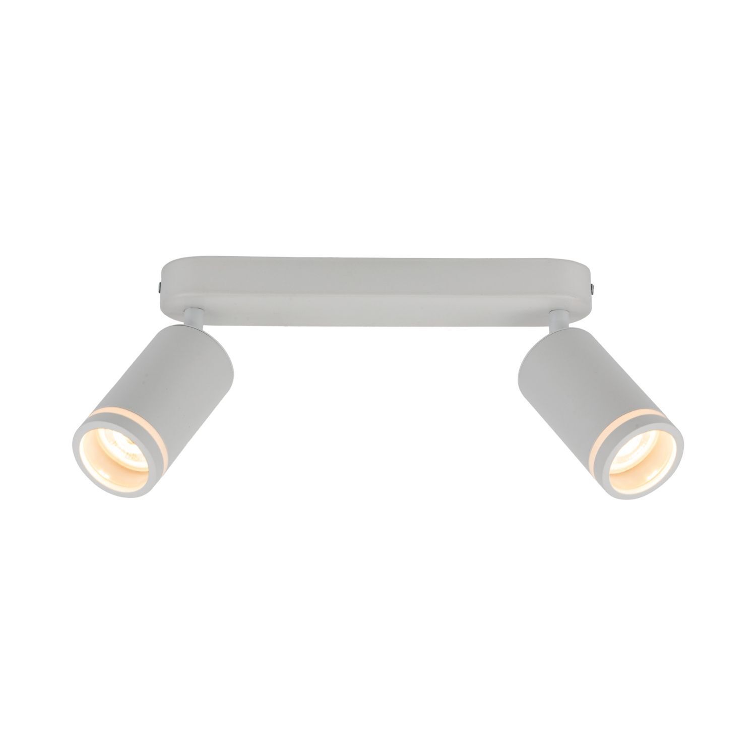 Plafonnier blanc métal 43,5cm orientable 2 flammes GU10 Beleuchtung, Lampe