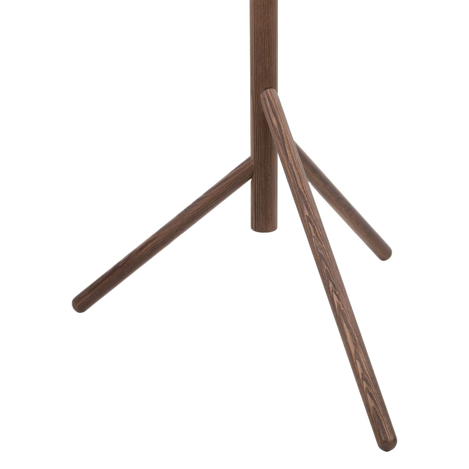 Stehleuchte Braun Holz 150 cm G9 elegant Tripod Glas Holzstuhl, Beine, Holznatur, Dreiecksbein, Holzstuhlbein