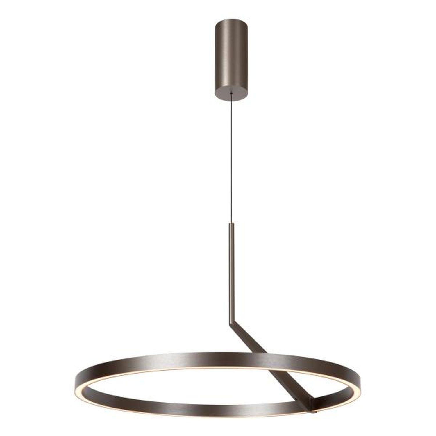 LED Hängelampe Aluminium Grau B:60 cm 2700 K edel pendant, ring light, messing, bronze, hängendes licht