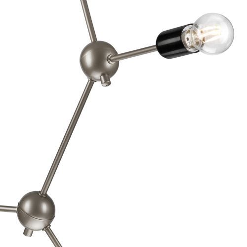 Lampe à suspendre 3-flmg acier inoxydable métal table à manger