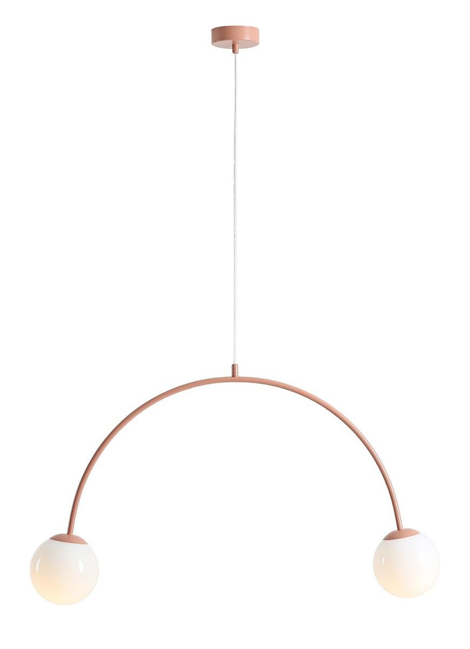 Lampe à suspendre Moderne Orange tendre Métal Verre 149 cm long E14