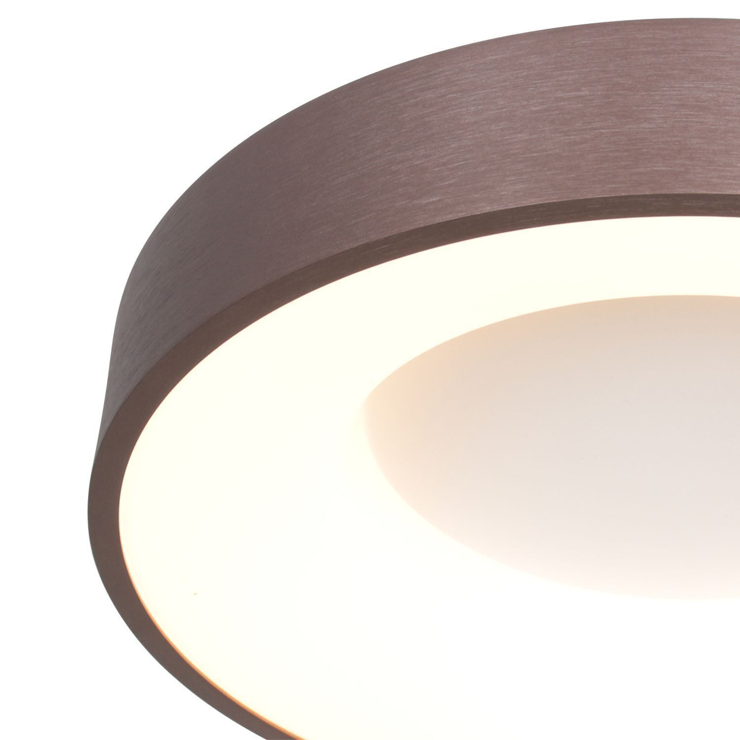 Plafonnier LED rond en bronze blanc Ø30 cm élégant