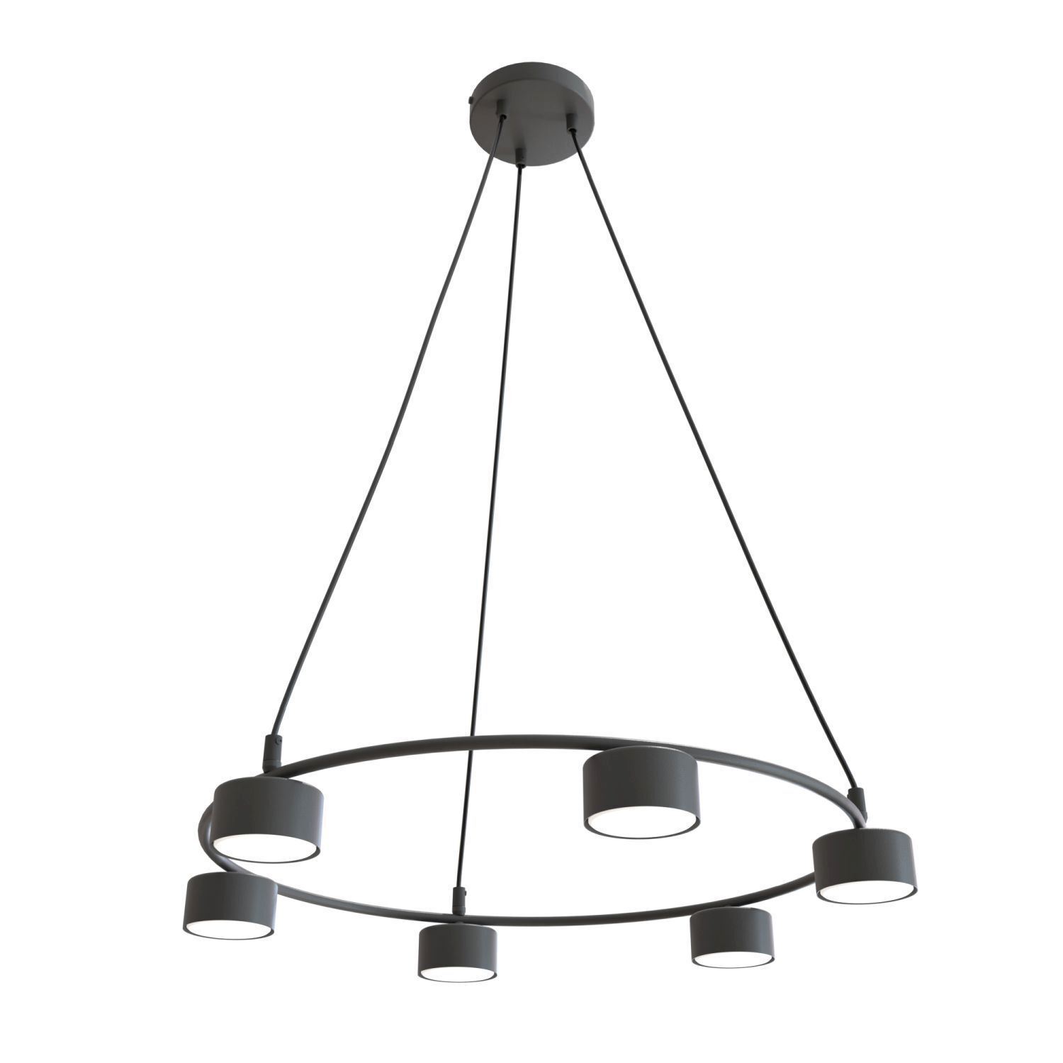Suspension Noir Métal accentué L:64 cm GX53 Leuchter, Lampe
