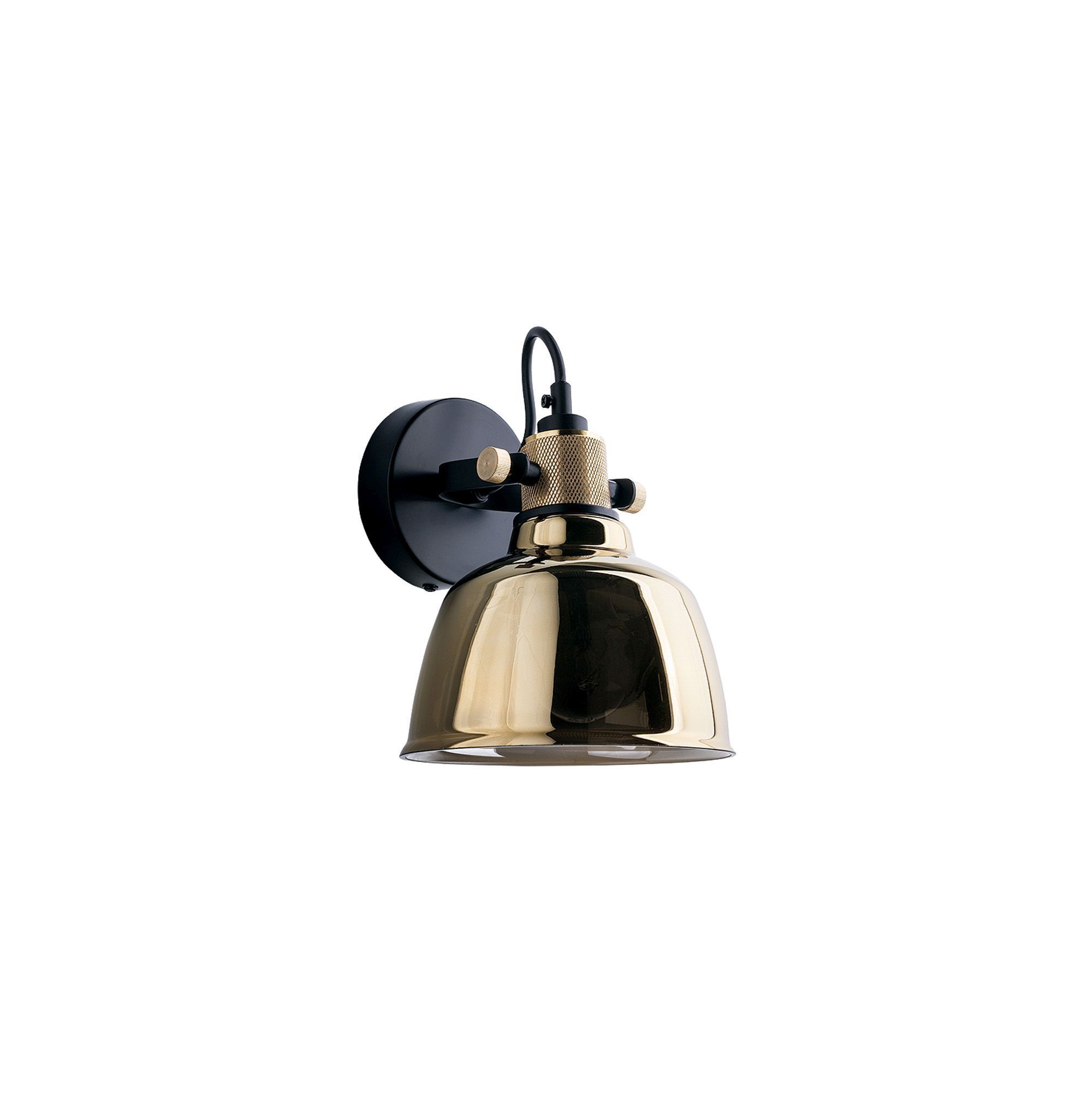 Wandleuchte, Bronzeglanz, Wandlampe, Metall, Kugellampe