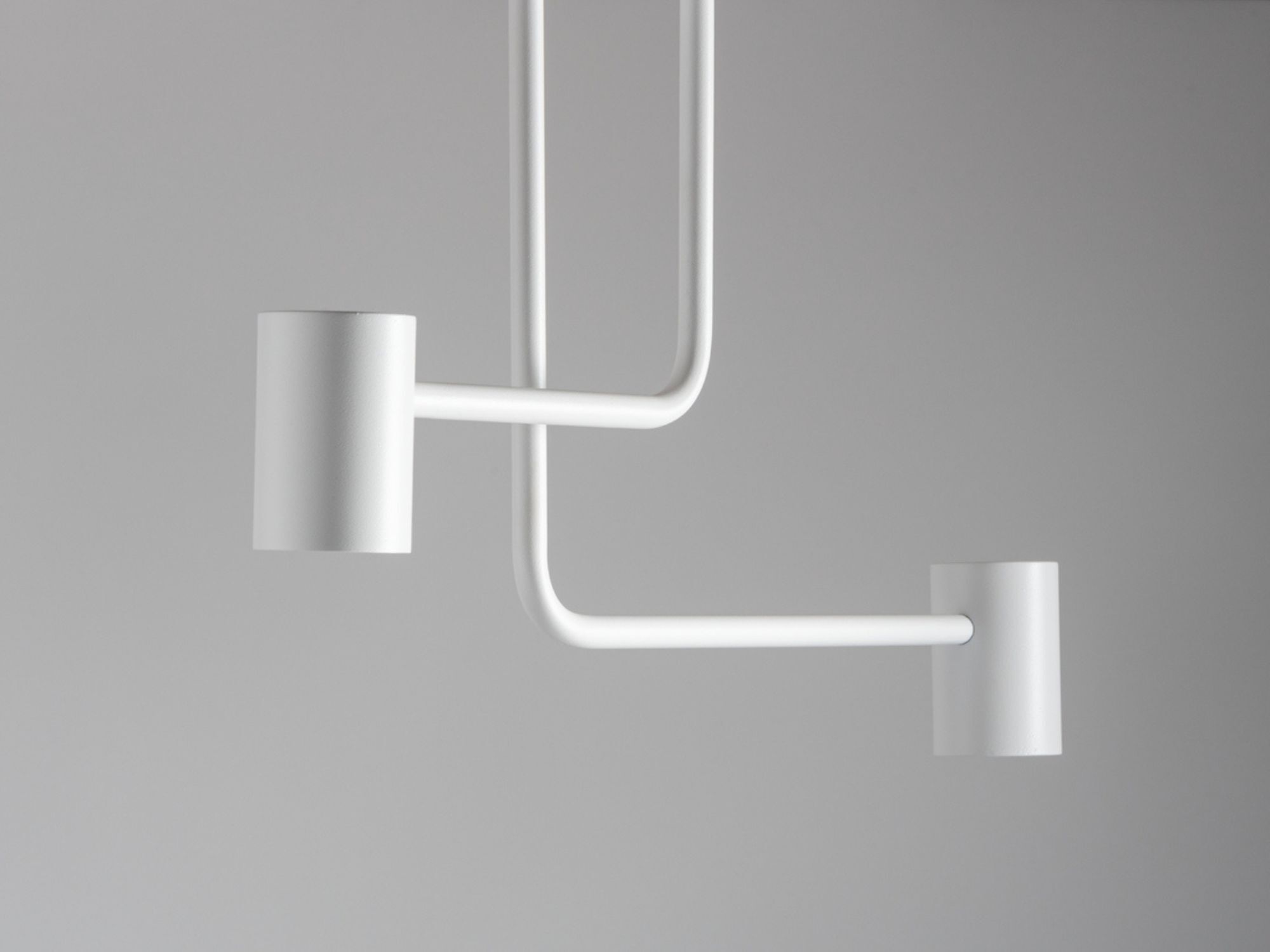 Plafonnier blanc métal GU10 3 flammes accentuées