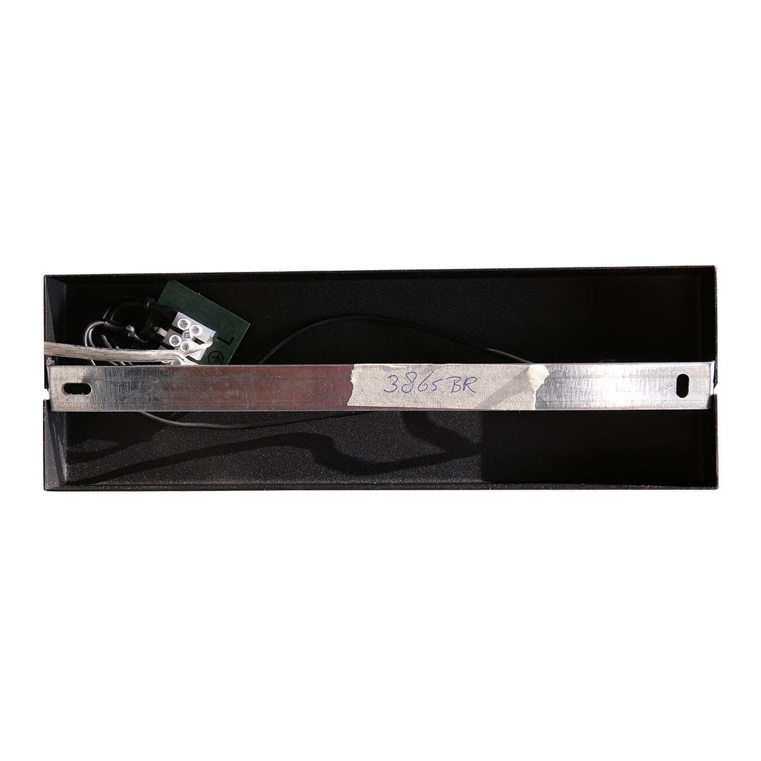 Applique murale stylée Noir Ambre E27 L:40 cm