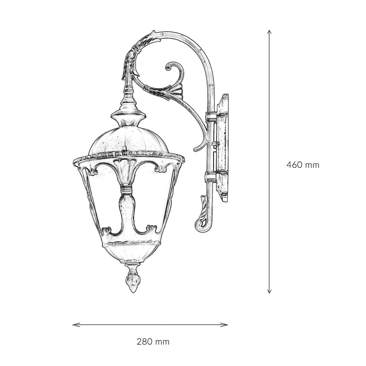 Applique murale extérieure antique Lanterne murale LED résistante aux intempéries