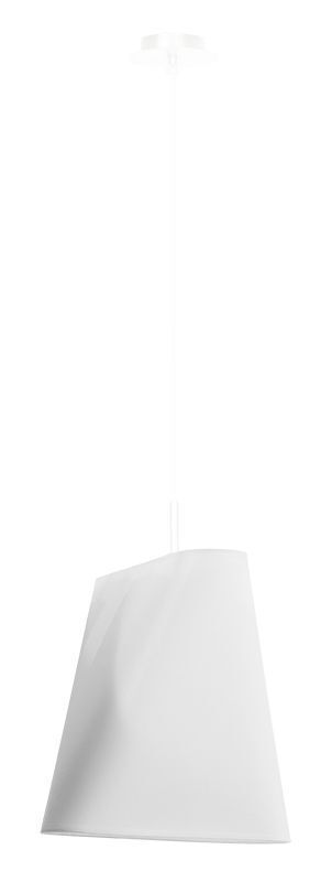 Suspension Blanc Tissu E27 confortable GINAN