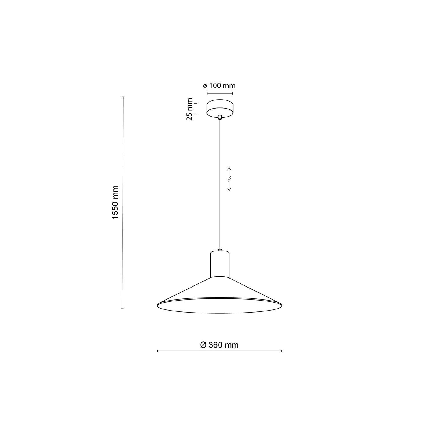 Lampe à suspendre ronde Ø 36 cm Noir Métal E27 Design rétro