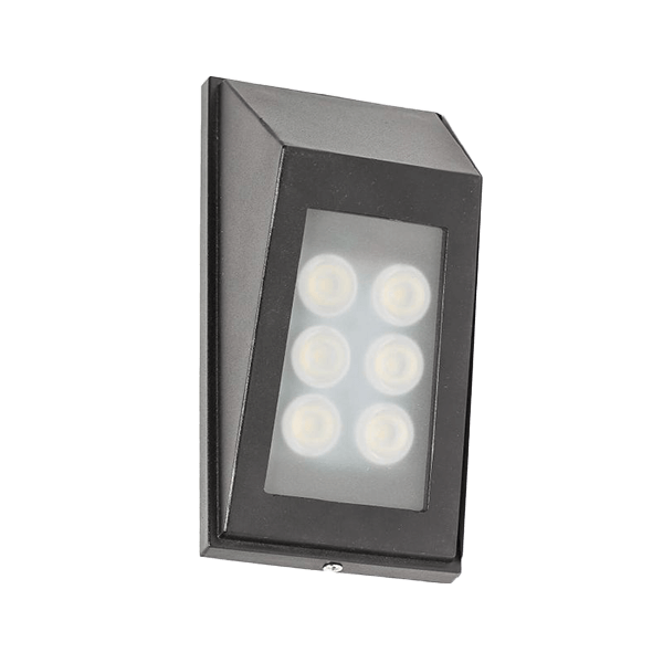 Appliques murales d'extérieur à LED LED-Licht, Wandlampe, Außenleuchte, 5xLED, Gehäuse-Panel