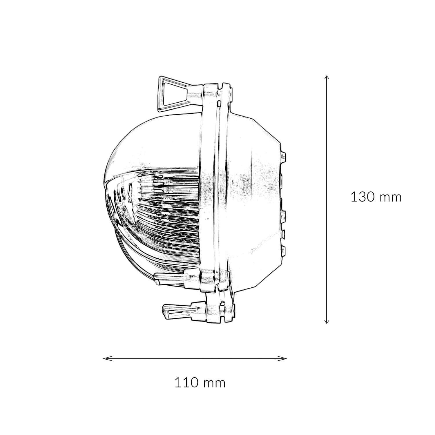 Lampe de bateau en laiton ovale IP64 Maritim Riffelglas