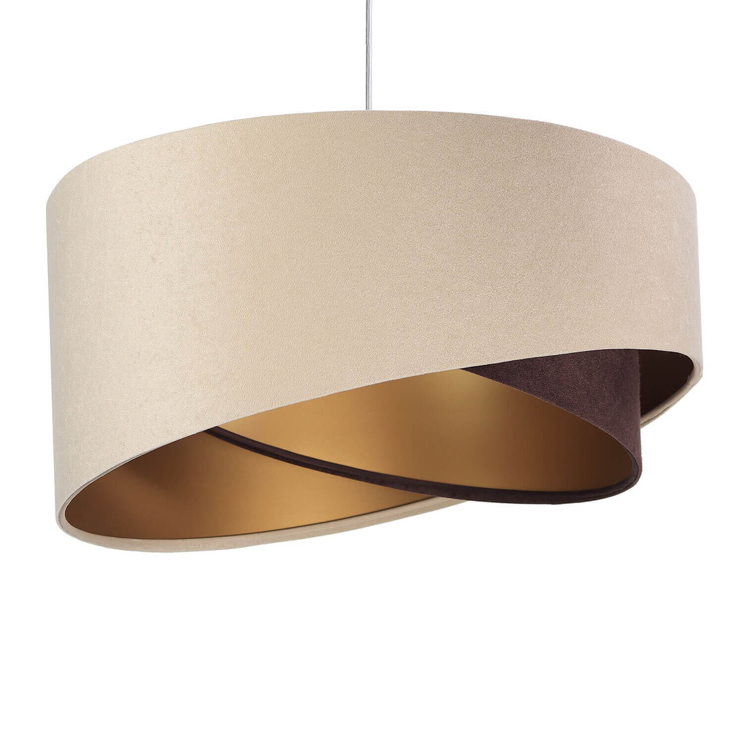 Hängeleuchte Beige Gold Braun Esstisch Lampe Lampe