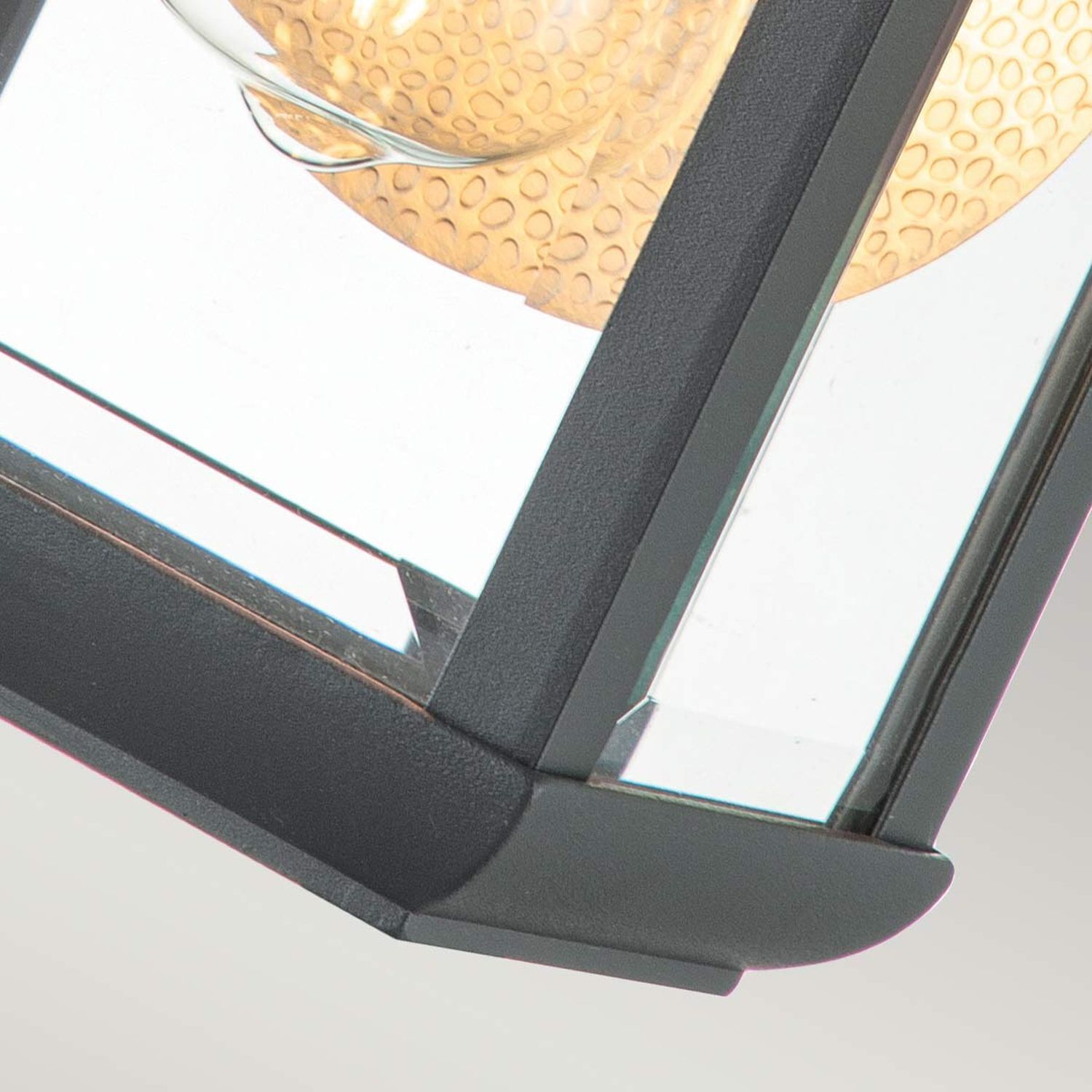 Applique extérieure aluminium verre H : 30,5 cm IP44 E27 Gris