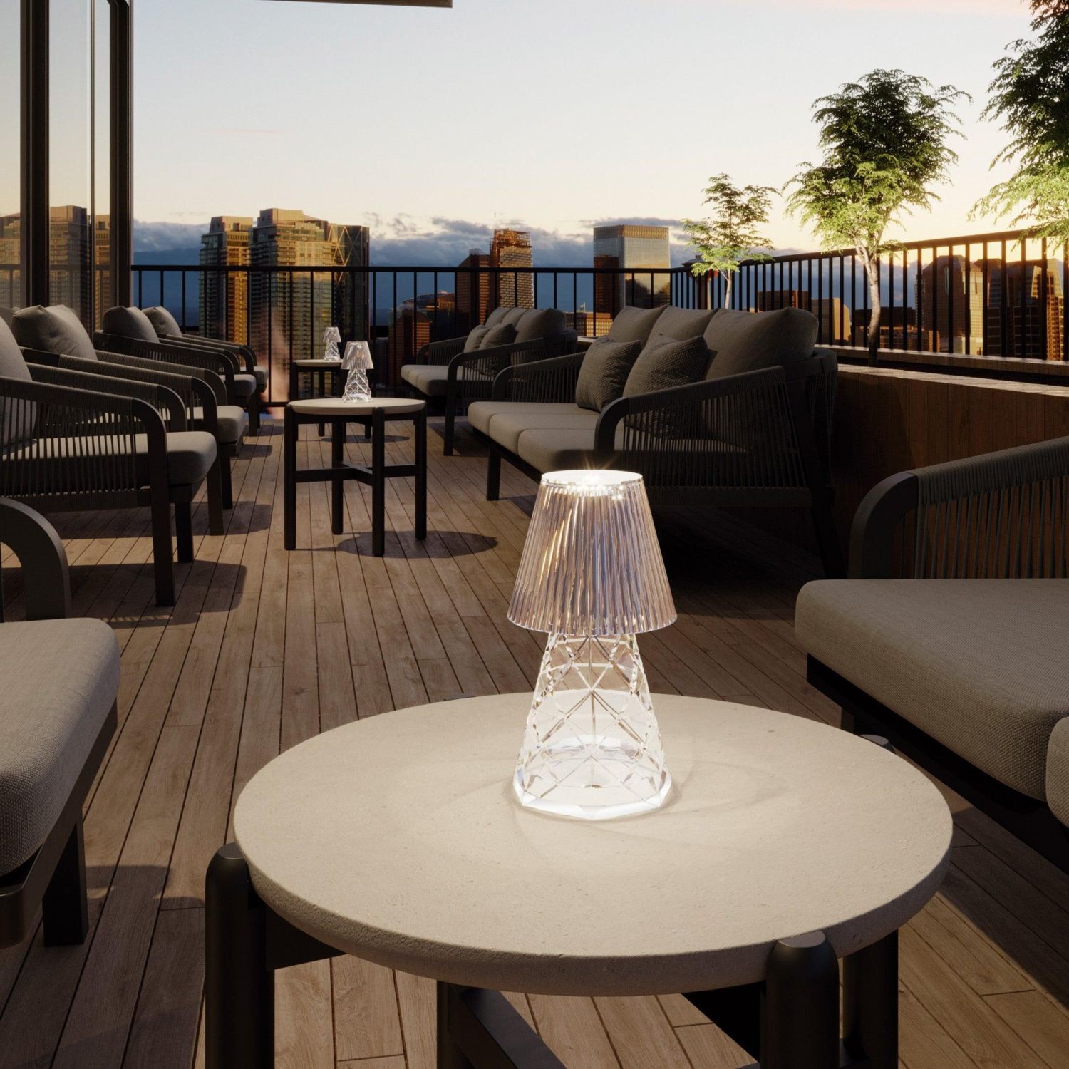 LED Tischlampe Touch Dimmer IP65 20 cm klein Akku kabellos Moebel, Tabelle, Kaffeetisch, Schreibtisch, Lounge