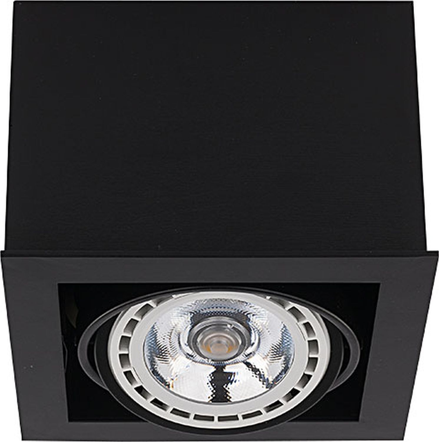 Luminaire encastré Noir Métal carré