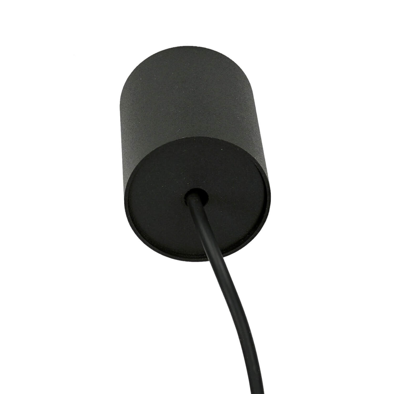 Lampe à suspendre noire métal cylindre G9 étroit