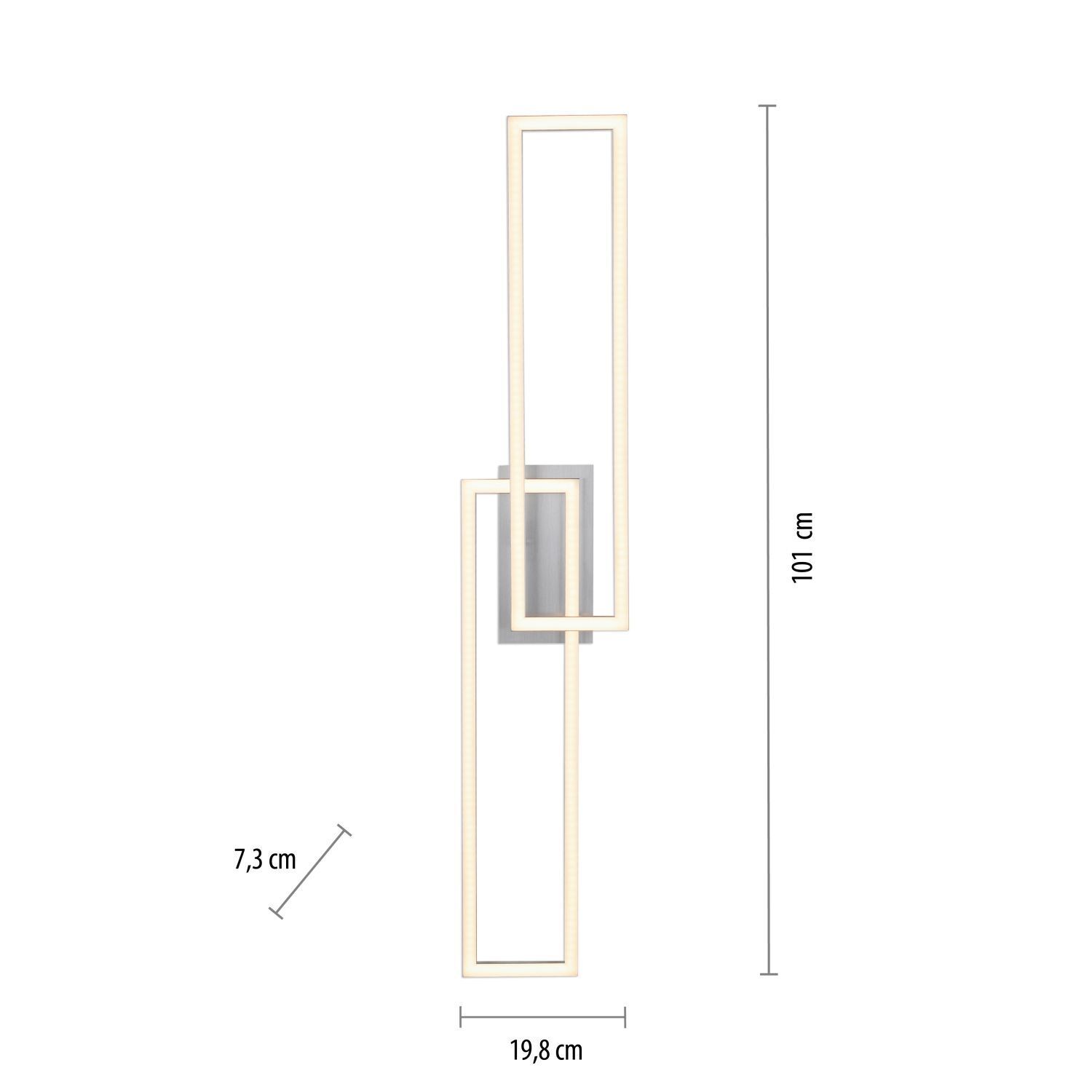 Plafonnier LED à intensité variable en acier 3000 K L:102 cm