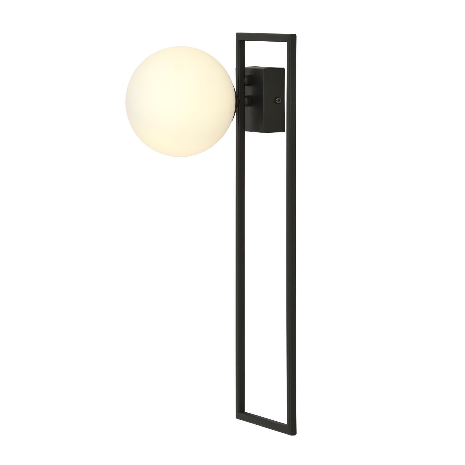Plafonnier Métal Verre L : 50 cm Noir Blanc E14 Moderne