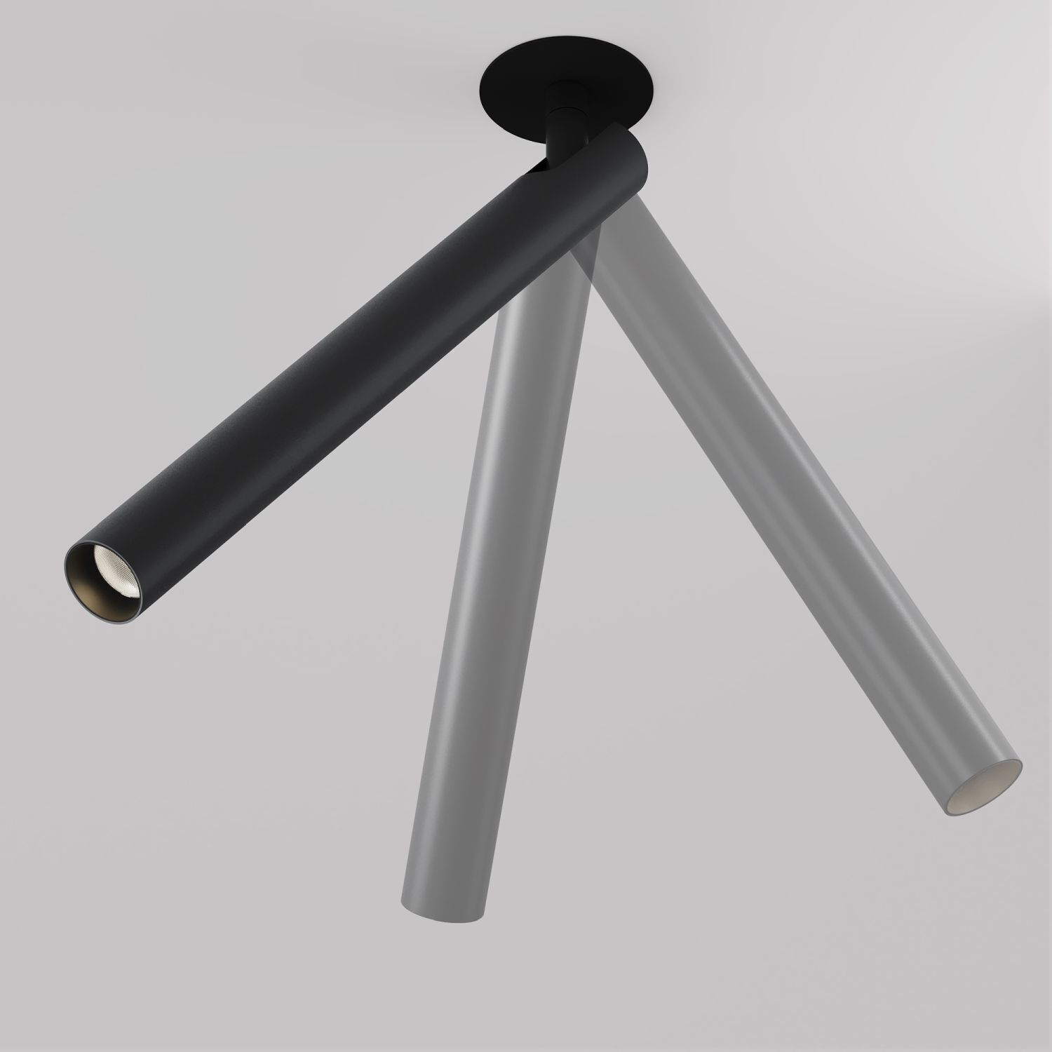 Deckenleuchte, Pendel, Stativ, schwarz grau, Metall