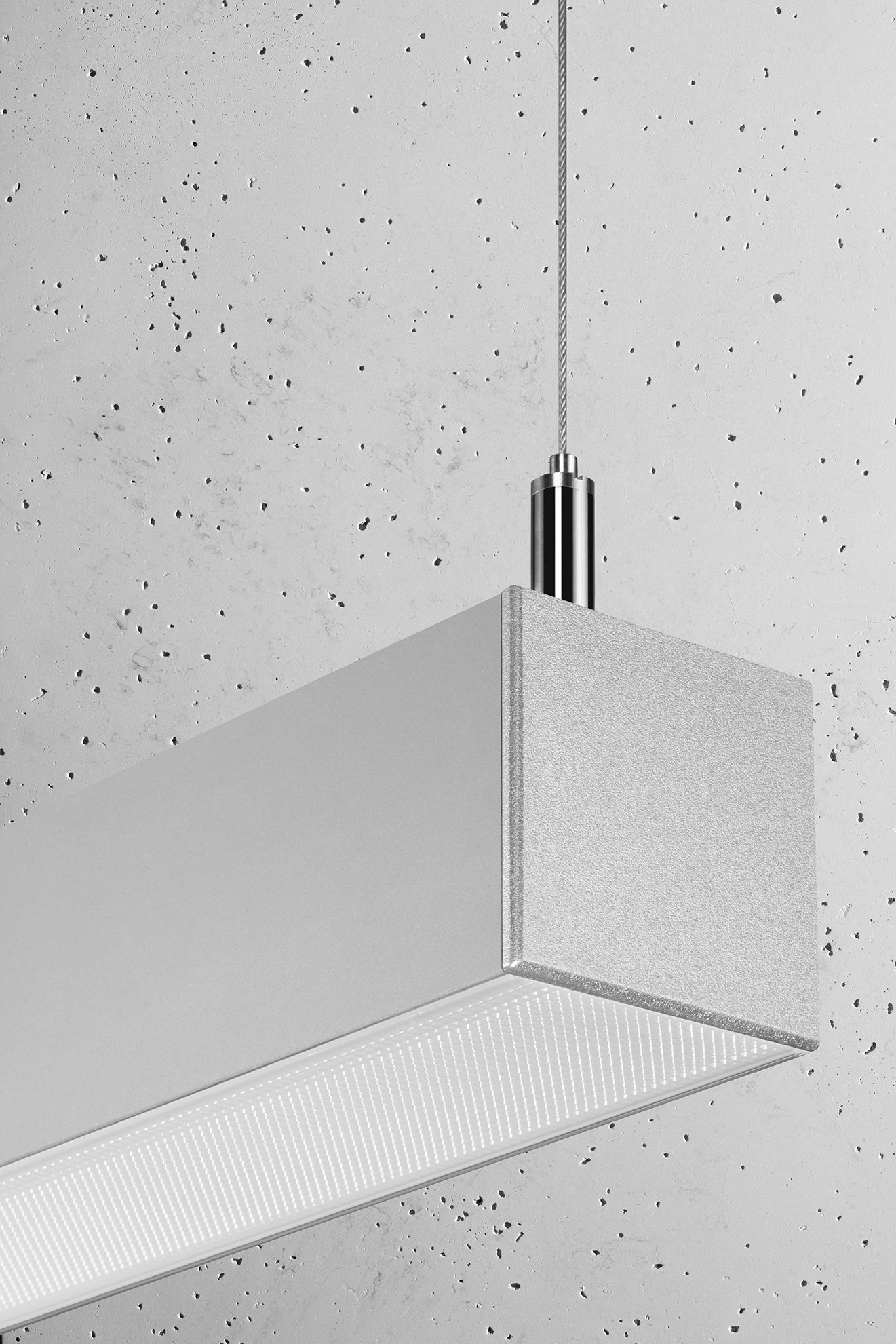 LED Lampe à suspendre métal gris allongé 3000 K KARENA