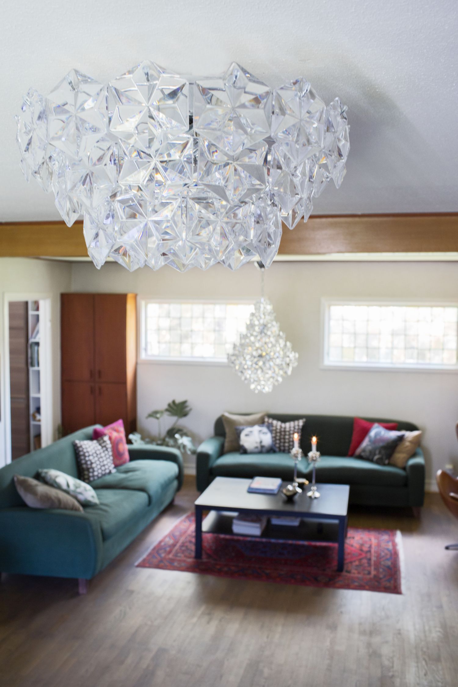 Leuchter, Wohnzimmer, Couch, Kaffeetisch, Tabelle