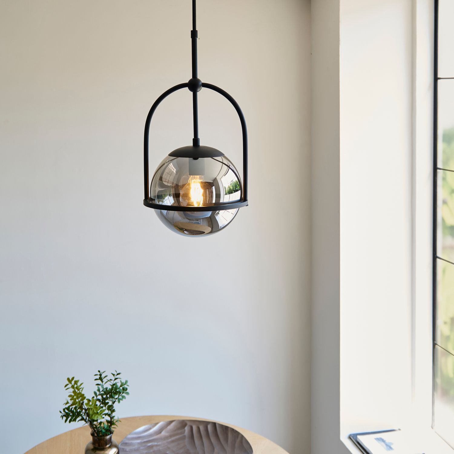 Plafonnier Boule Abat-jour rond Ø 27,5 cm réglable en hauteur