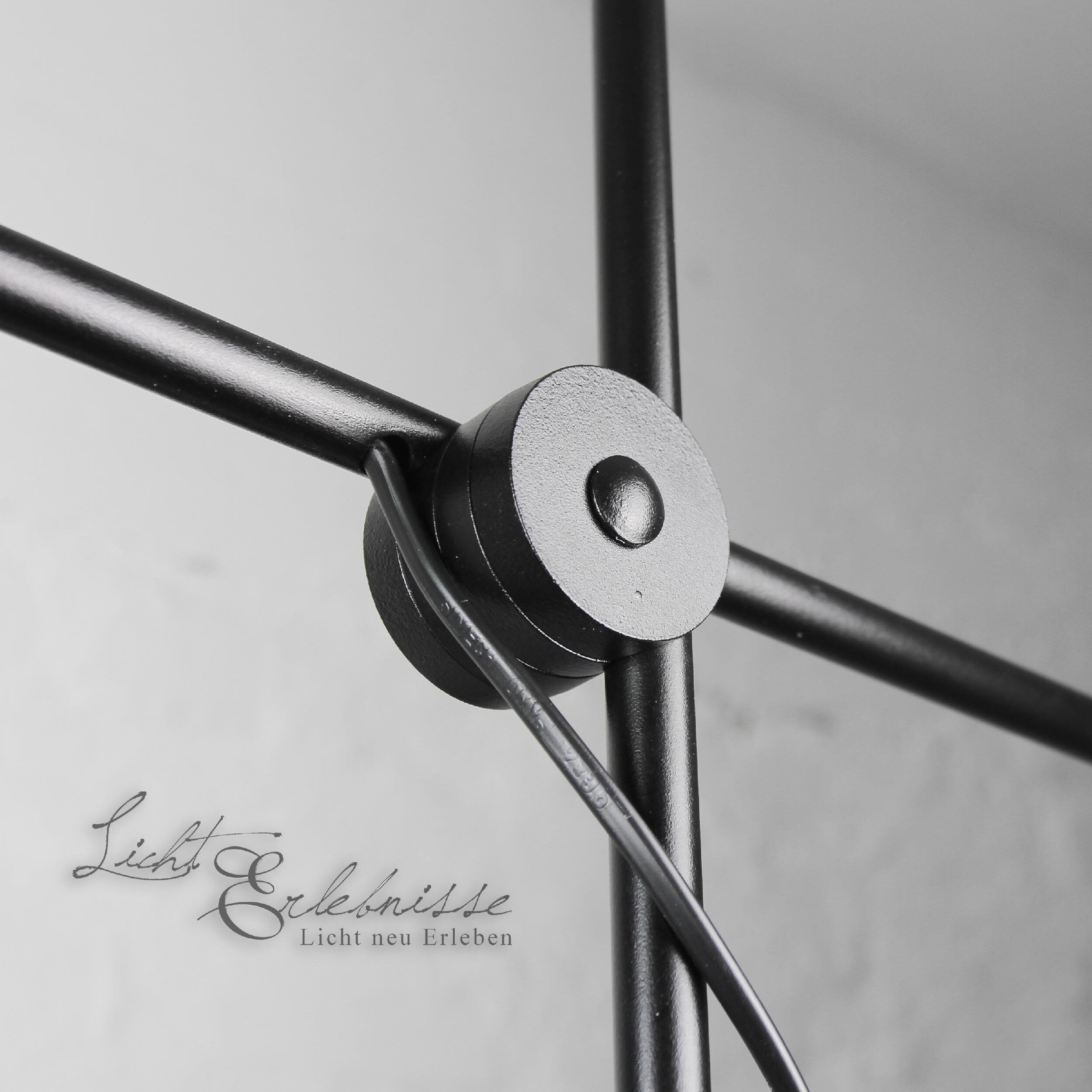 Suspension industrielle table à manger noir E27 STICKS
