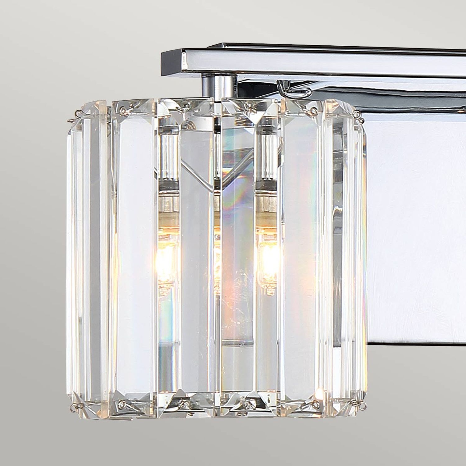Lampe de salle de bain cristal 34,3 cm de large IP44 avec 2x LED G9