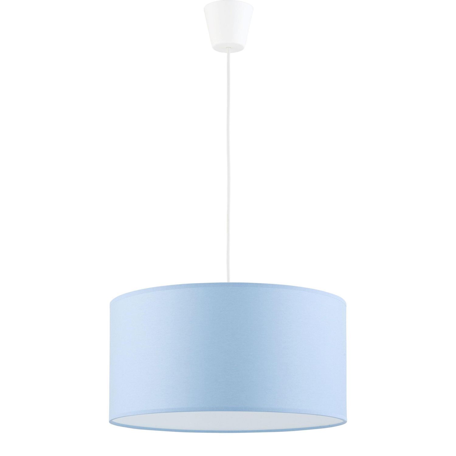 Lampe pour chambre d'enfant bleu clair blanc Ø 40 cm rond tissu