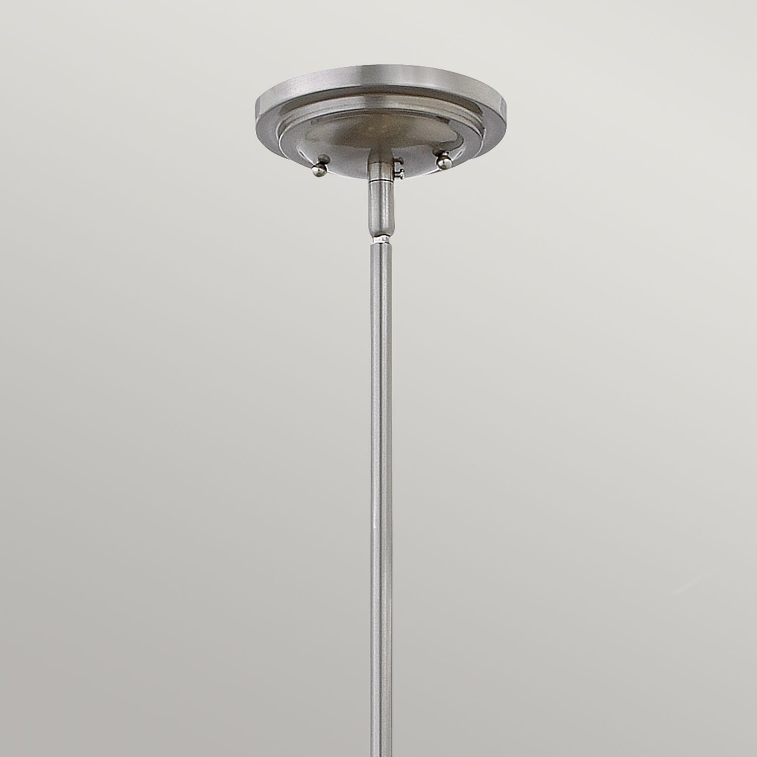 Hängelampe rund Ø 53,4 cm höhenverstellbar blendarm deckenlampe, pendellampe, metal, silber, einfache form