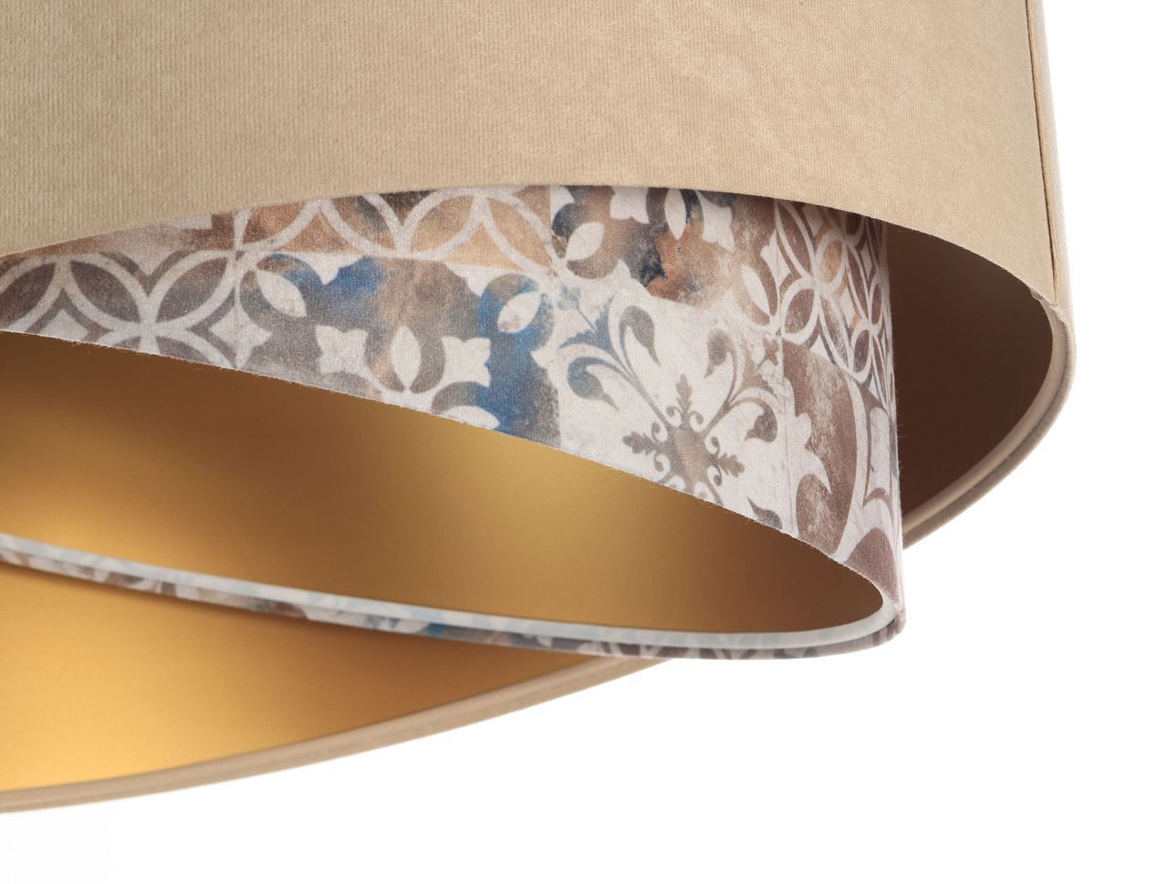 Lampe à suspendre Abat-jour en tissu aspect velours Ø 50 cn confortable E27