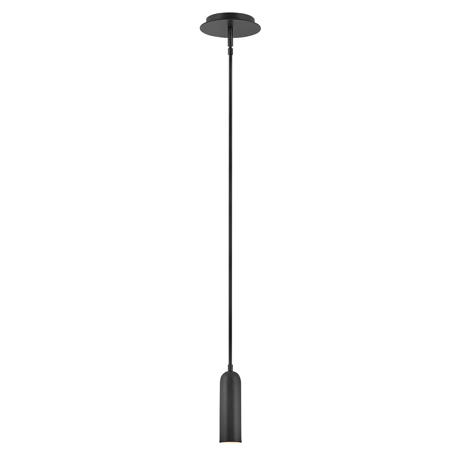 Suspension LED métal D : 12,7 cm étroit noir