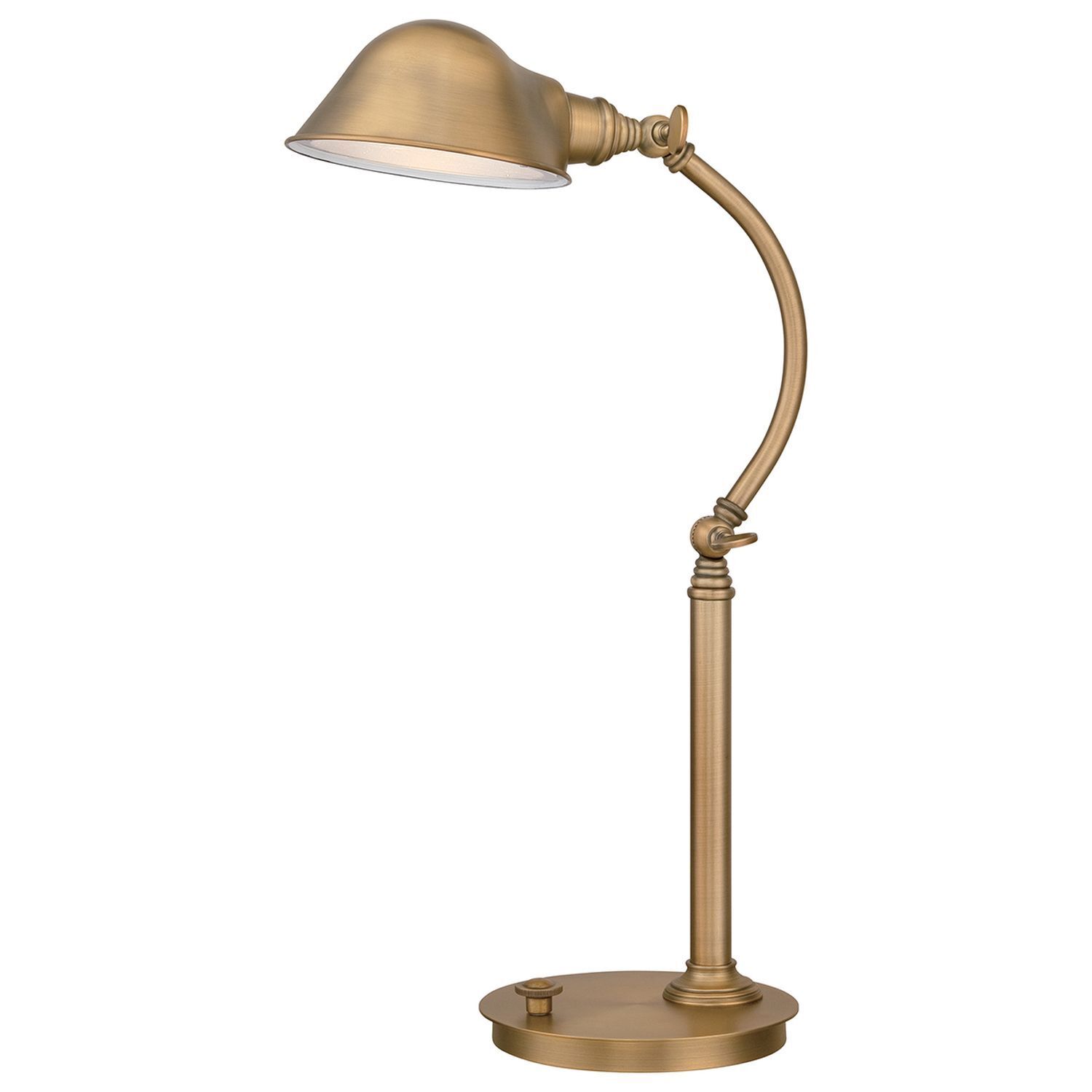 Lampe de table LED à intensité variable 53cm réglable en laiton antique