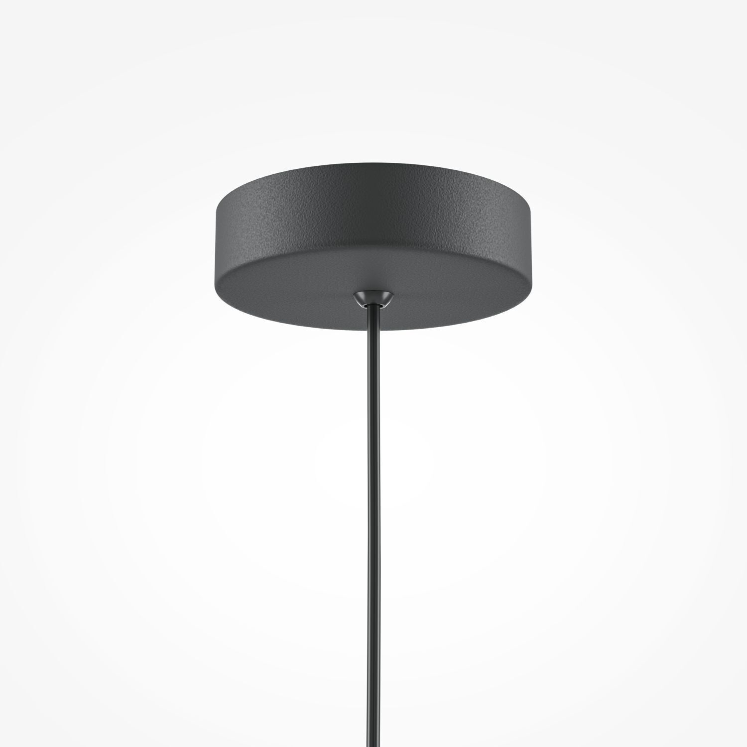 Suspension en métal Ø 35 cm rond H : max. 318 cm Noir Lampe