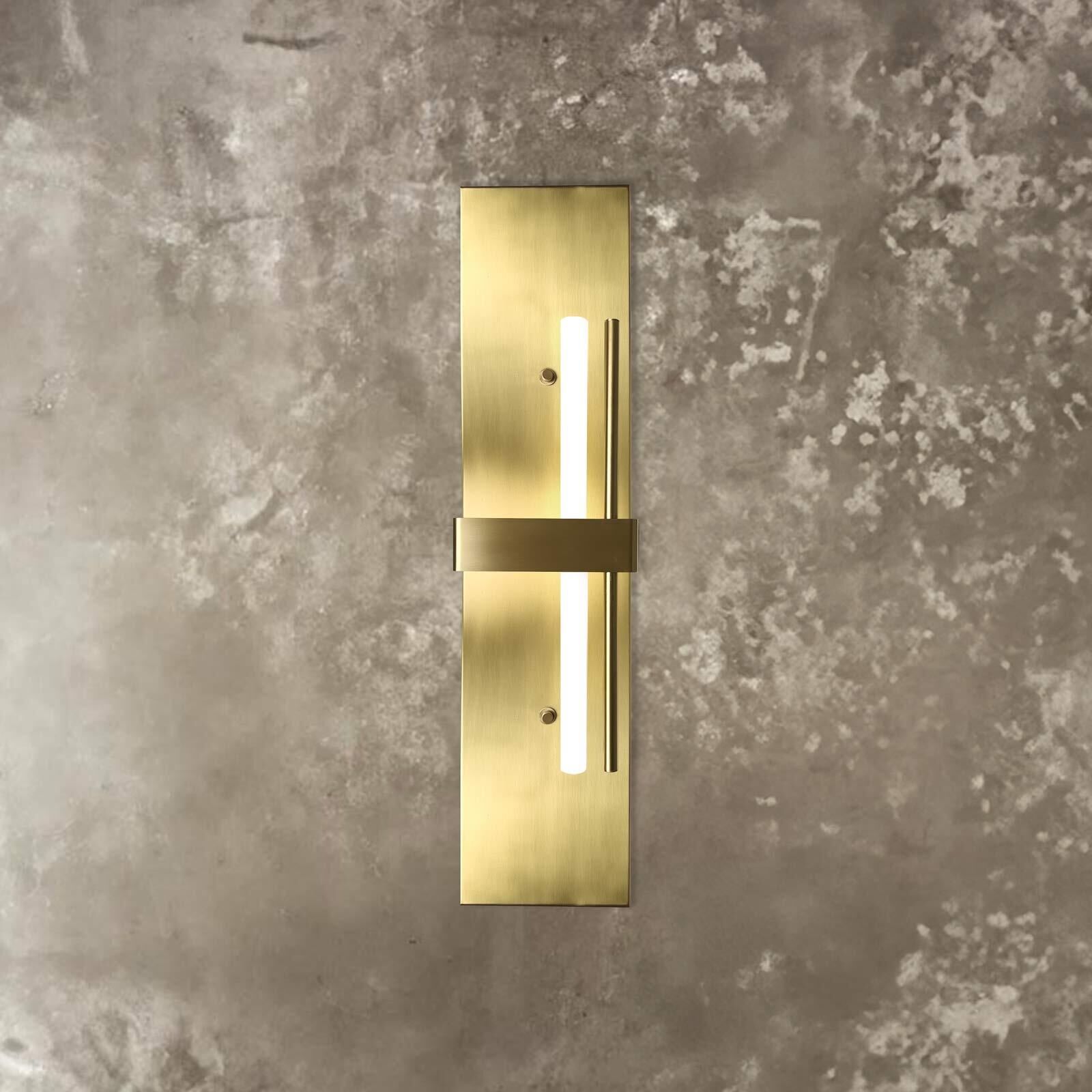 Applique laiton H : 80 cm grand massif en bronze clair pour S14d