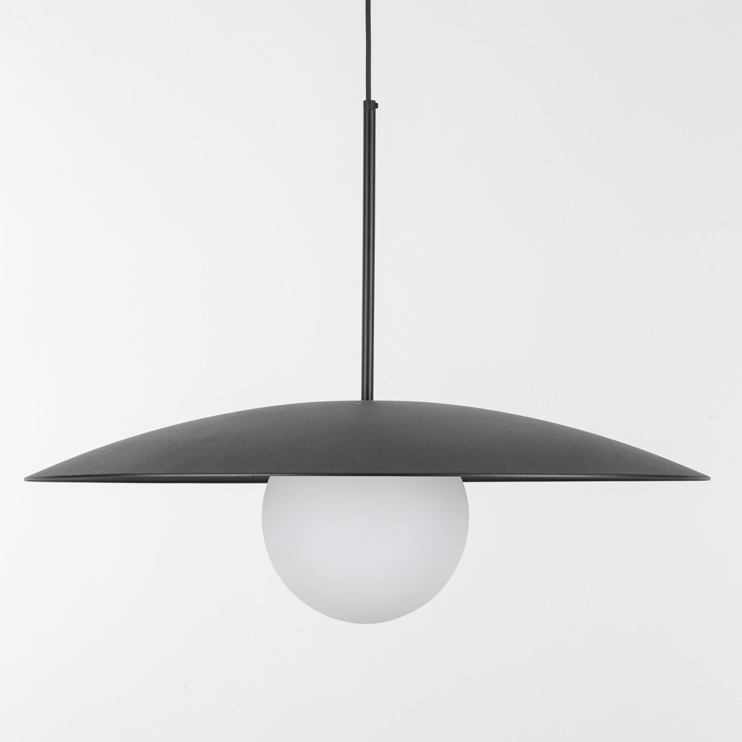Blendarme Suspension Noir Métal Verre E27 Ø65 cm